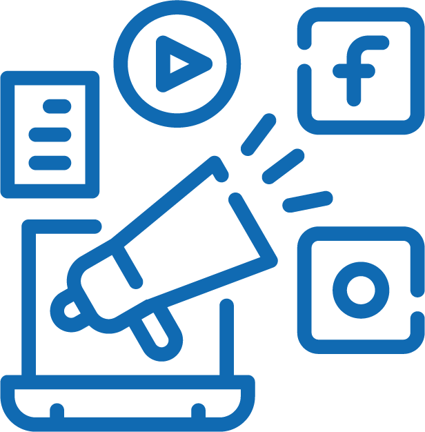 Ícone que representa o mercado do marketing